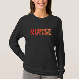Camiseta Enfermeira de Emergência Tipografia Moderna