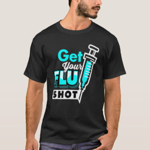 Camiseta Enfermeira de Enfermagem Fofa Receba Sua Vacina Co