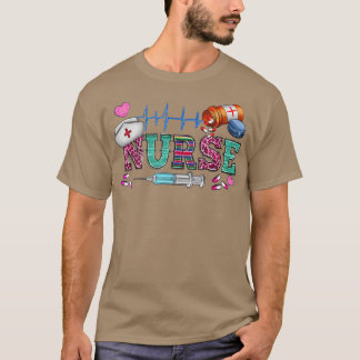 Camiseta Enfermeira de Enfermeira de Enfermeira Leopardo Oc