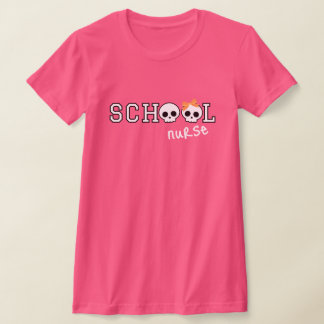 Camiseta Enfermeira de Enfermeira de Halloween Bonita Crâni