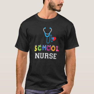 Camiseta Enfermeira de Escola Elementar e de Ensino Fundame