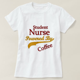 Camiseta Enfermeira de estudante psta pelo café