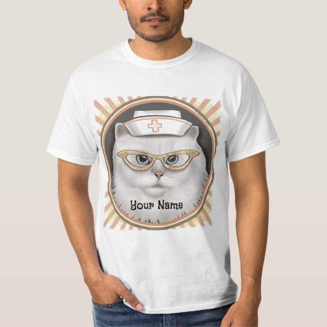 Camiseta Enfermeira de Gato Persa  (Frente)