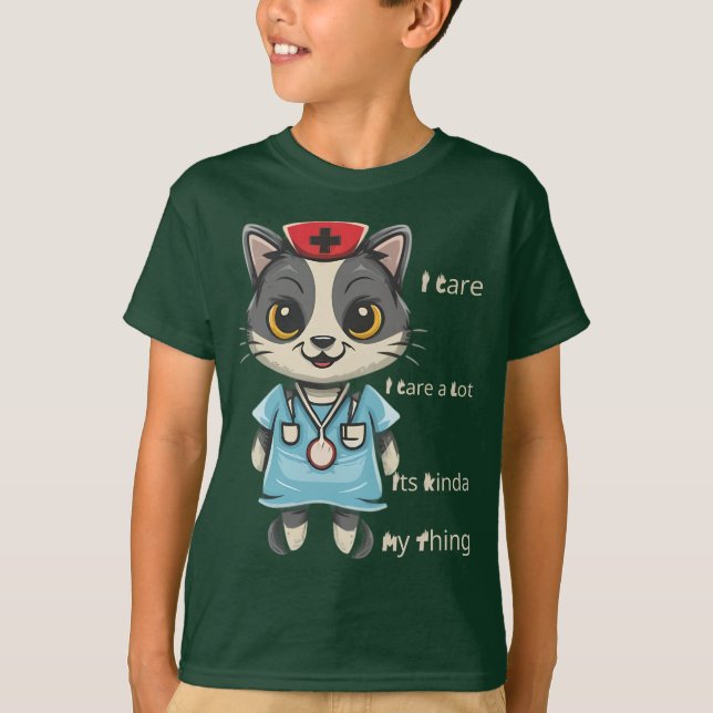 Camiseta Enfermeira de Gatos: É a minha coisa (Frente)