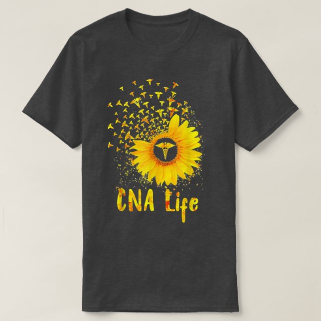 Camiseta Enfermeira de girassol da CNA Life (Frente do Design)