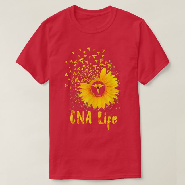 Camiseta Enfermeira de girassol da CNA Life (Frente do Design)