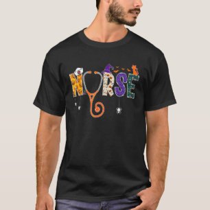 Camiseta Enfermeira de Halloween Enfermagem CNA RN LPN Gato