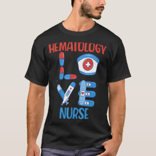 Camiseta Enfermeira de Hematologia Ama o Design de Enfermag