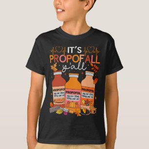 Camiseta Enfermeira de Icu de Ação de Graças Propofol Cai C