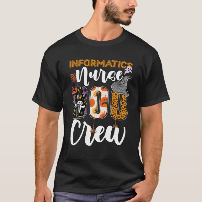 Camiseta Enfermeira de Informática Boo Crew Halloween Combi (Frente)