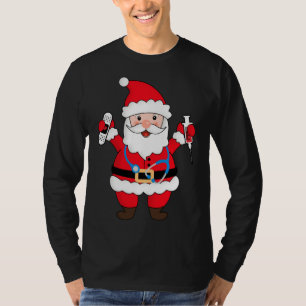 Camiseta Enfermeira de Natal com Stethoscope e s