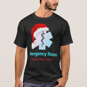 Camiseta Enfermeira de Natal da enfermaria Sala de Emergênc