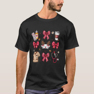 Camiseta Enfermeira de Natal de Coquette Arcos Gingerbre