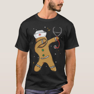Camiseta Enfermeira de Natal Enfermeira Engraçada Gingerpão
