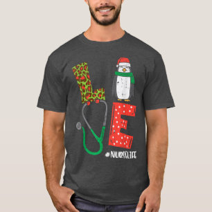 Camiseta Enfermeira de Natal Enfermeiras Penguin Enfermeira