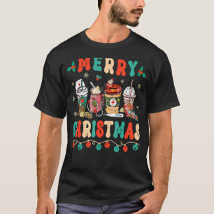 Camiseta Enfermeira de Natal Hippie Café Latte Nurs Quentes