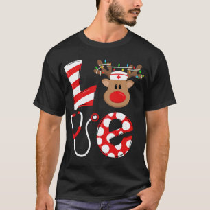 Camiseta Enfermeira de Natal Love NICU RN ER Papais noeis R