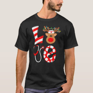 Camiseta Enfermeira de Natal Love NICU RN ER Papais noeis R