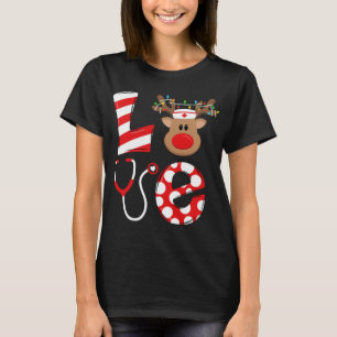 Camiseta Enfermeira de Natal Love NICU RN ER Papais noeis R