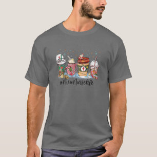 Camiseta Enfermeira de Natal Nicu Café Latte Enfermeira de