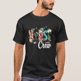 Camiseta Enfermeira de Natal Tripulação Buffalo Plaid Enfer