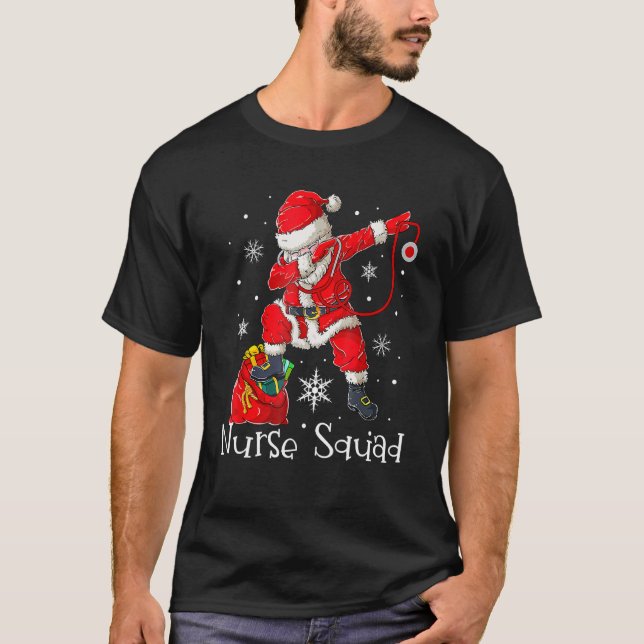 Camiseta Enfermeira de Natal Tripulando Xmas Enfermando Pij (Frente)