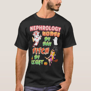 Camiseta Enfermeira de Nefrologia de Dia Bruxa da Tripulaçã