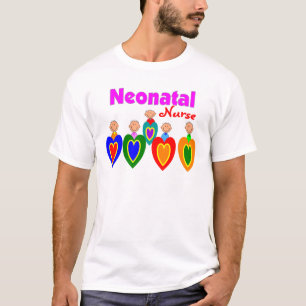 Camiseta Enfermeira de Neontal--Gráficos adoráveis do bebê