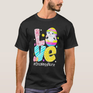 Camiseta Enfermeira de Oncologia Amada Orelhas de Coelho Ov
