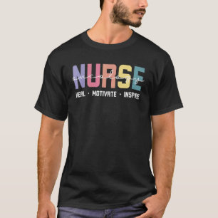 Camiseta Enfermeira de Oncologia Amor Inspirar Curar Cuidad