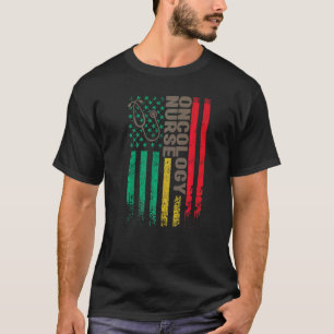 Camiseta enfermeira de oncologia bandeira americana enferme