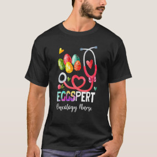 Camiseta Enfermeira de Oncologia Bunny Stethoscope Páscoa D