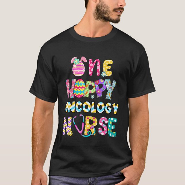 Camiseta Enfermeira de Oncologia de páscoa Um Ovo Tingido D (Frente)