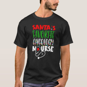 Camiseta Enfermeira de Oncologia Favorita do Papai Noel Nat