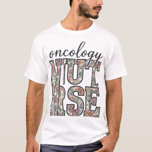 Camiseta Enfermeira de Oncologia Floral Vintage