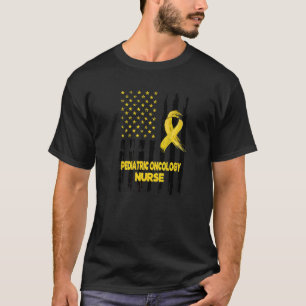 Camiseta Enfermeira de Oncologia Pediátrica Bandeira dos EU