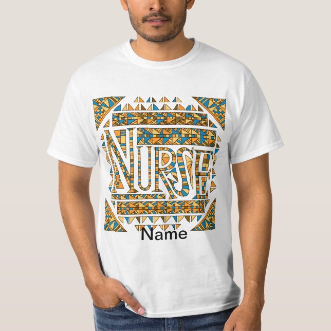 Camiseta Enfermeira de ouro para retalhos (Frente)