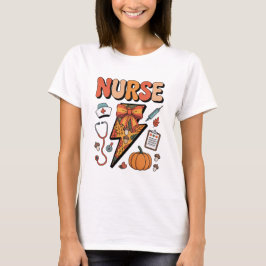 Camiseta Enfermeira de Outono – Adorável Profissional de Sa