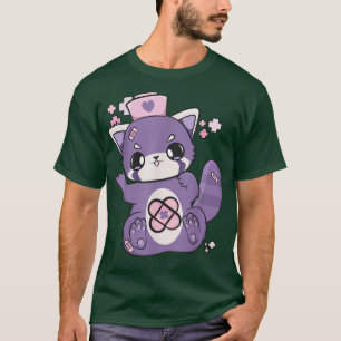 Camiseta Enfermeira de Panda Vermelha Fairy Kei Yami Kawaii