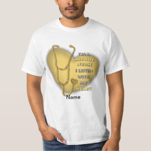 Camiseta Enfermeira de Parteira Amarela