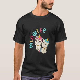 Camiseta Enfermeira de parteira com Unicórnio Adoro o espec