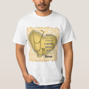 Camiseta Enfermeira de parteira Coração Amarelo