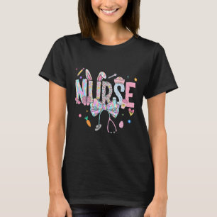 Camiseta Enfermeira de Páscoa Coquete Feliz Enfermeira da E