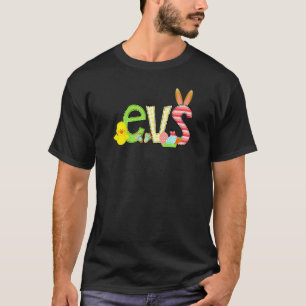 Camiseta Enfermeira de Páscoa Fofa Rn Evs Orelhas de Coelho