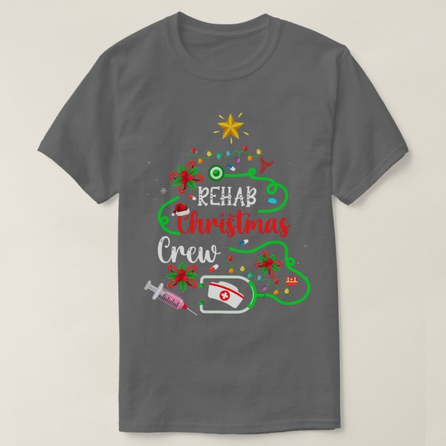Camiseta Enfermeira de Rehab, enfermeira de Natal, praga de (Frente do Design)
