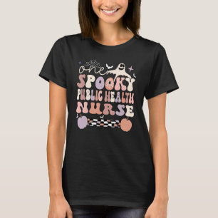 Camiseta Enfermeira de Saúde Pública Spooky Halloween Saúde