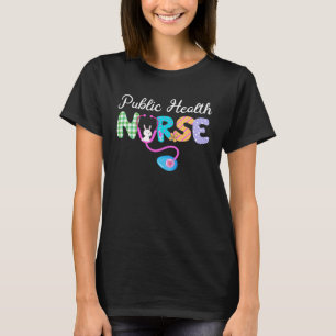 Camiseta Enfermeira de Saúde Pública Xadrez Coelho de Ovo A