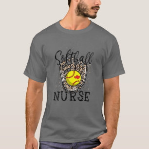 Camiseta Enfermeira de Softball Dia do Leopardo Mot