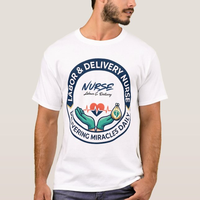 Camiseta Enfermeira de Trabalho de Parto e Parto Entregando (Frente)
