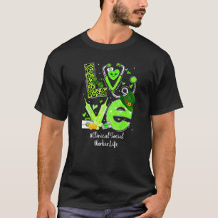 Camiseta Enfermeira de Trabalho Social Clínico Vida Amor Co